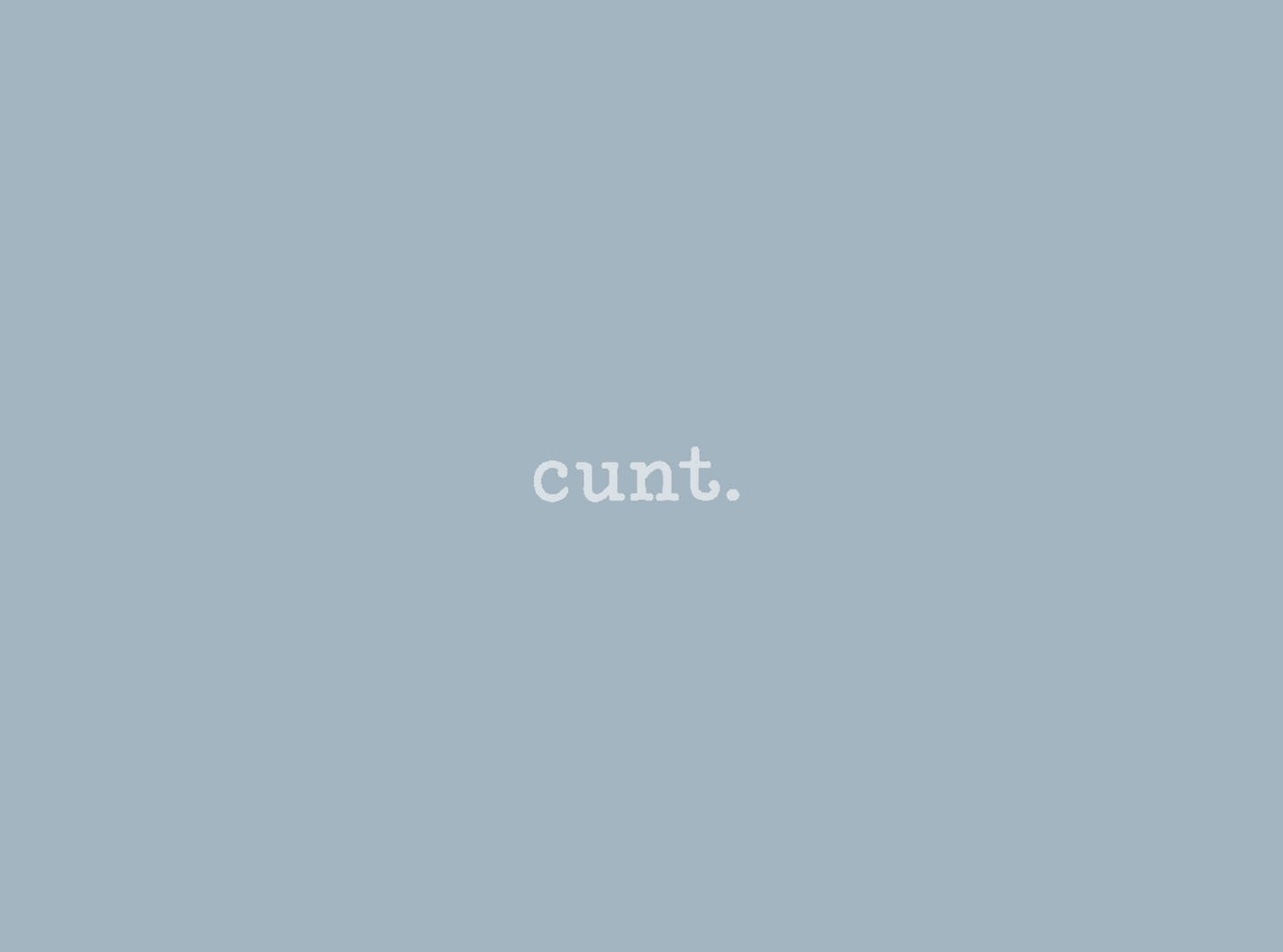 Cunt. Notebook - featuring a steel blue cover