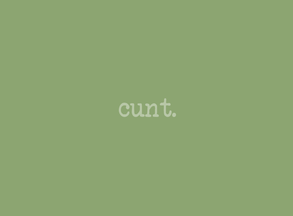Cunt. - Pocket Notebook