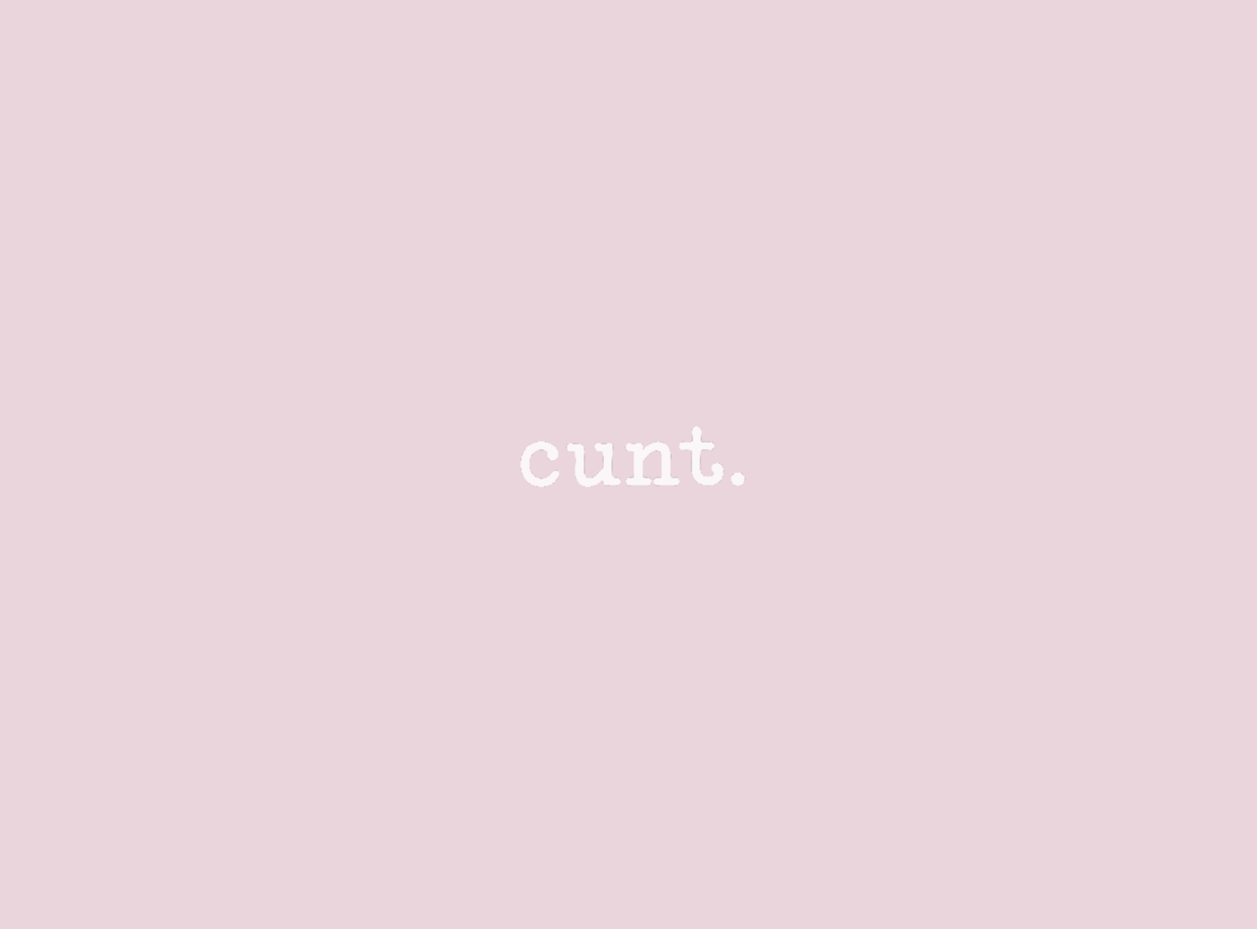Cunt. Notebook - featuring a blush pink cover