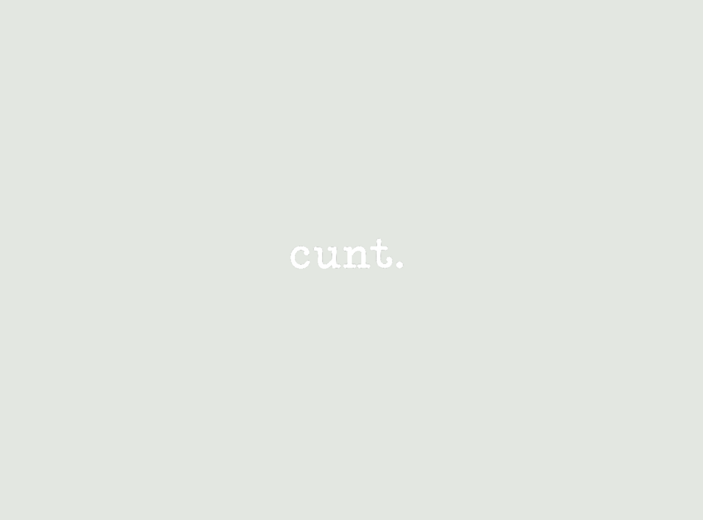 Cunt. Notebook - featuring a sea-sand grey cover