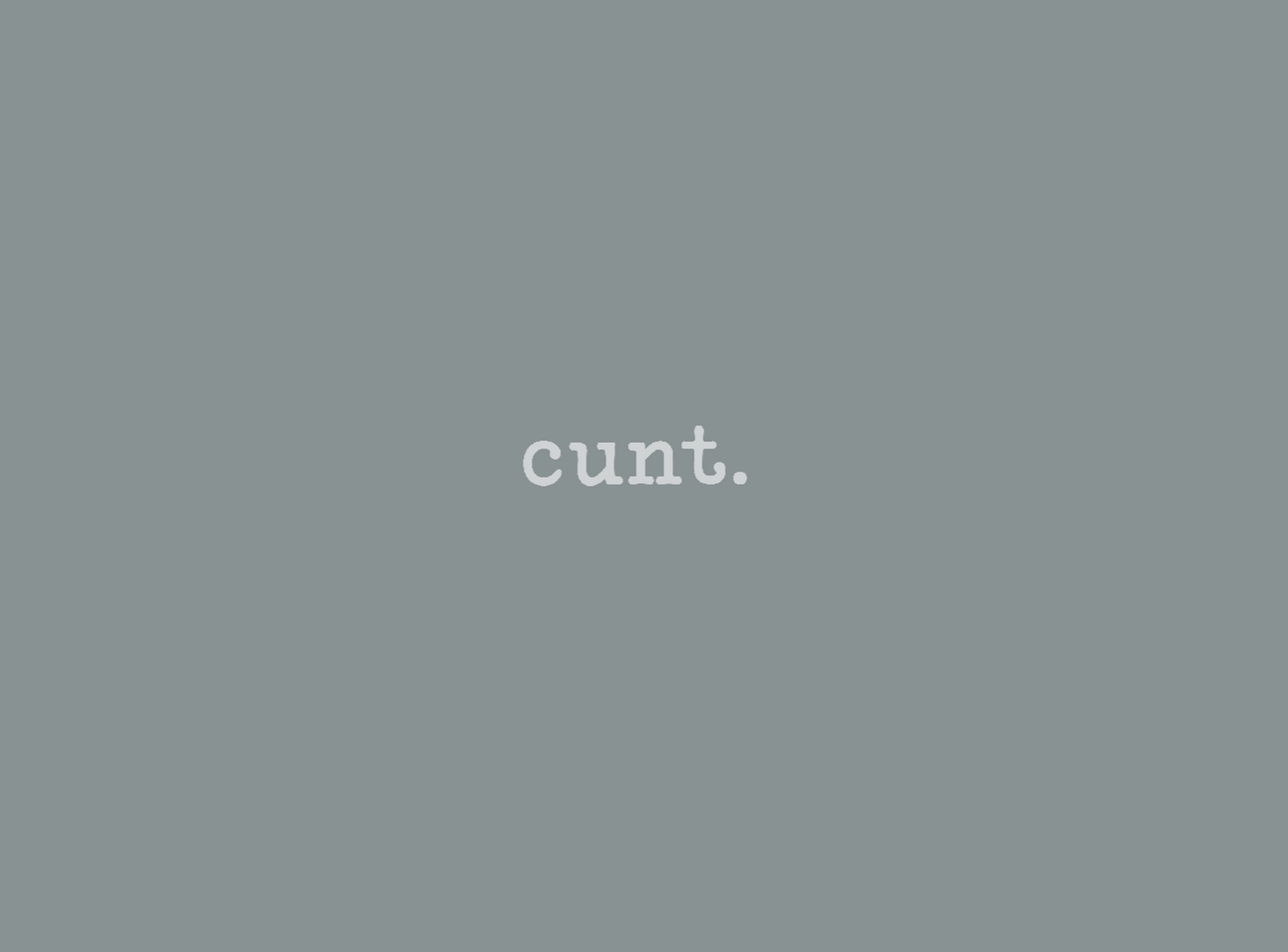 This image features a sleek, granite-grey notebook with the word "cunt." subtly printed at the top.