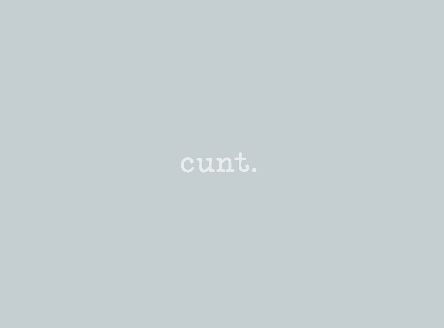 Cunt. Notebook - featuring a sage grey cover