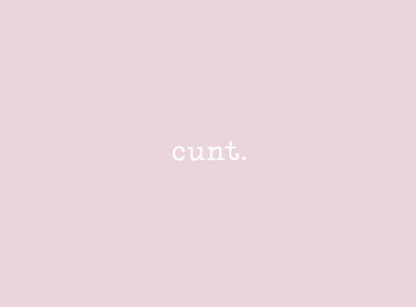 Cunt. Notebook - featuring a blush pink cover